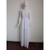 White Sleeveless Design Top Evening Dress M2310