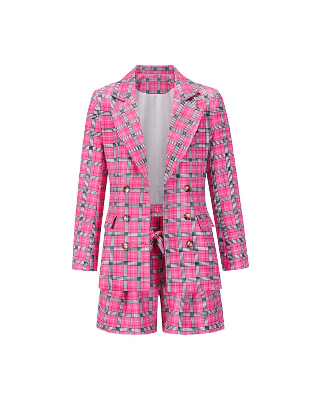 2 Piece Set Short Pants Suit Set Slim Fit Business Women Blazer LQ160