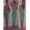 Green Front Keyhole Crossover Neck Bodycon Dress M30033c