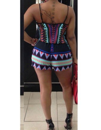 Sexy women print jumpsuit  one piece rompers m88013