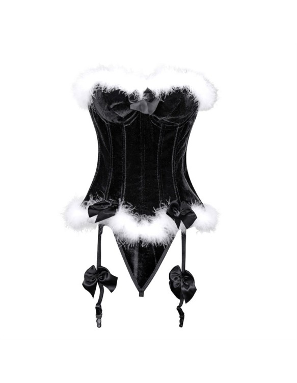 Plus Size Sexy Christmas Velvet Corset Top M1440