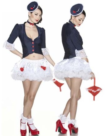 4-piece show girls costume m4739