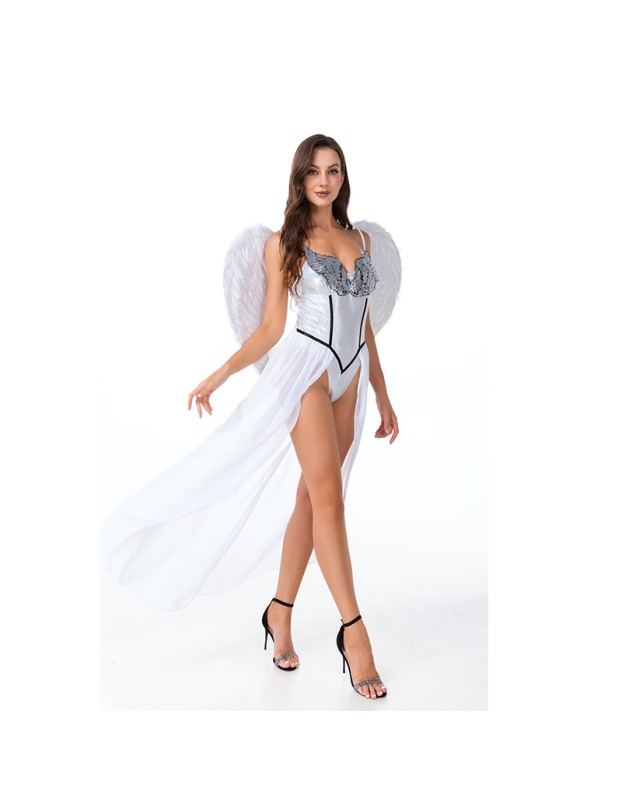 White Love Angel Cosplay Costume Sexy Swimsuit One Piece MS4892