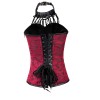 New Faux leather Halter Steel Boned Zip Corsets M1406
