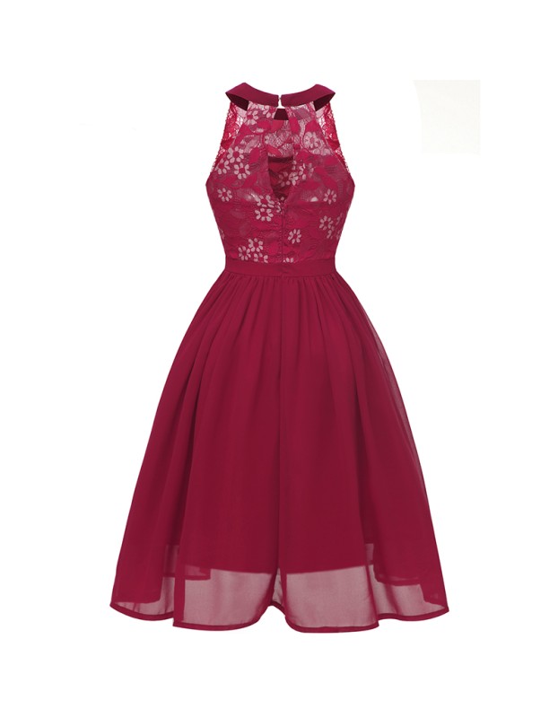 Elegant Wedding Chiffon Halter Women Party Summer Dress Casual CD1645
