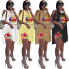 Hole Sleeve Opening Top And Pants Set Sexy Two Piece Sets Women M074
