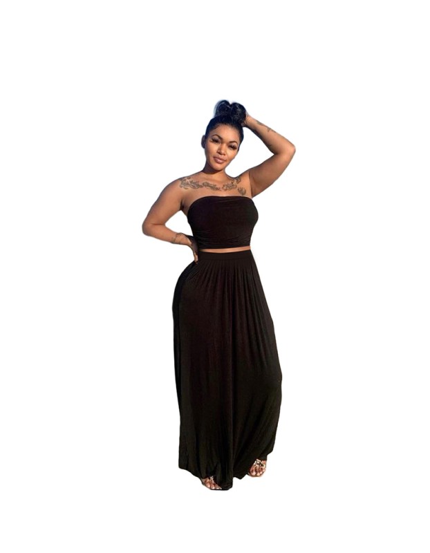 two piece set top and skirt summer women clothing M30136