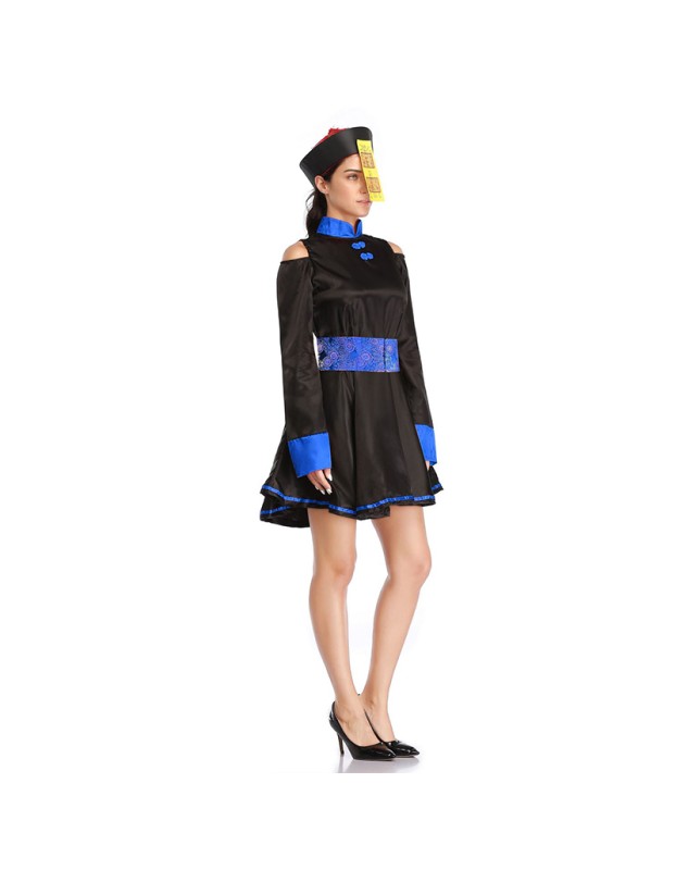 Zombie Qing Dynasty Parent Halloween Cosplay Ghost Adult Children Costume SM3324