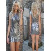 Sexy silver sequin mini dress M30102b
