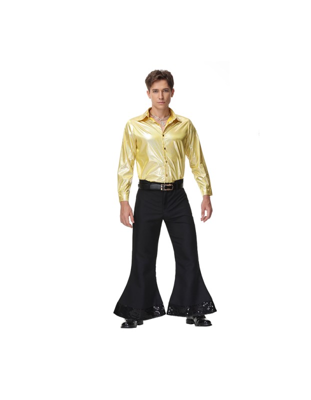 Halloween Costume Adult Retro 70s Disco Hippie Bar Nightclub Costume MS1176