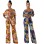 Women Summer Casual Boho Bandage Crop Top Floral Print Playsuit Romper M8417