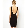 Black Open Front Patchwork Bodycon Dress Sexy Midi Dress M3623
