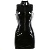 Wholesale Sleeveless Mini Leather Dress M7277