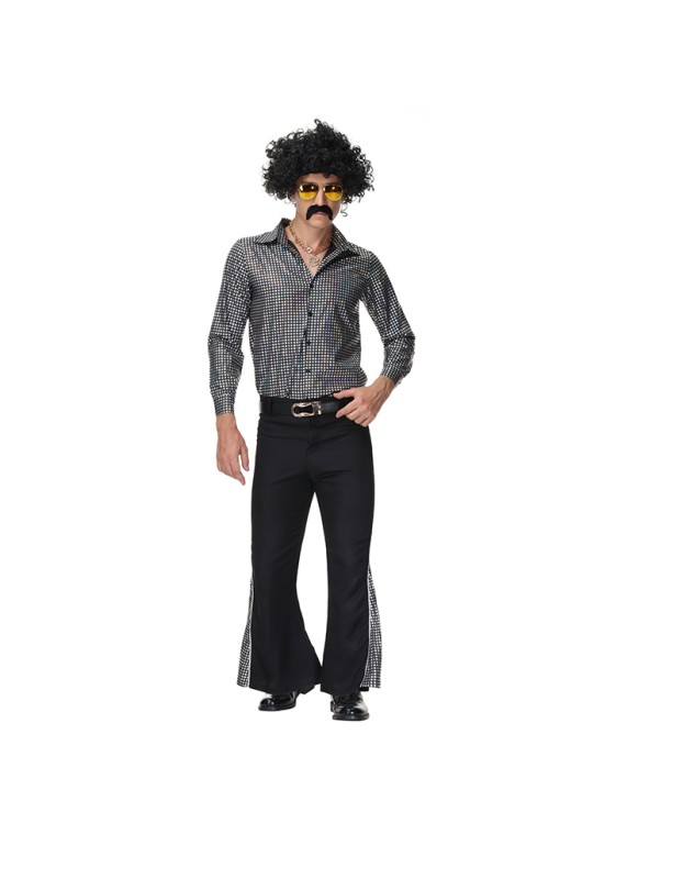 Halloween Suit Disco Hippie Ball Costumes Cosplay Adults Show Man Cothin MS1661