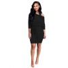 Women-fashion-batter-sleeve-solid-color-dress M8466