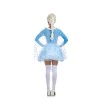 Princess Cosplay Aisha Dress Frozen Long Sleeve Winter Snow Scene Costume DL2059