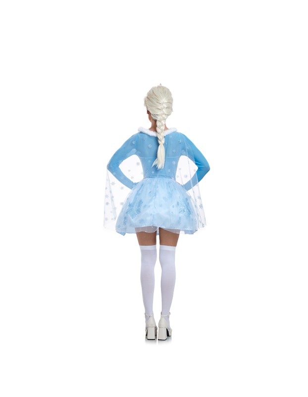 Princess Cosplay Aisha Dress Frozen Long Sleeve Winter Snow Scene Costume DL2059