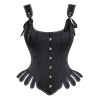 Sexy Steampunk Vinatge Jacquard Underbust Shoulder Straps Steel Boned Corset WK2209