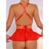 Seductive Underwear Lace Perspective Three-Point Back Strap Sexy Underwear Set YSF888