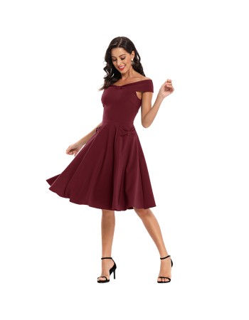 Round Neck Satin Fall Sleeves Spring Dresses Women Sexy CD1768
