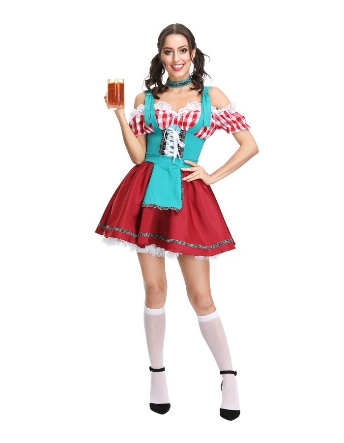 Germany Bavari Traditional Oktoberfest Beer Girl Dress Up m40680