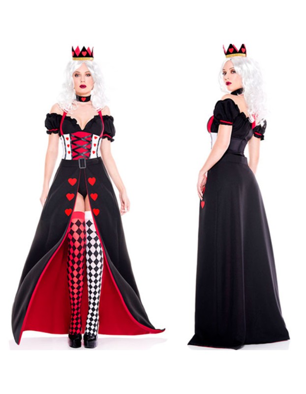 Poker Red Queen Of Hearts Costume m40684