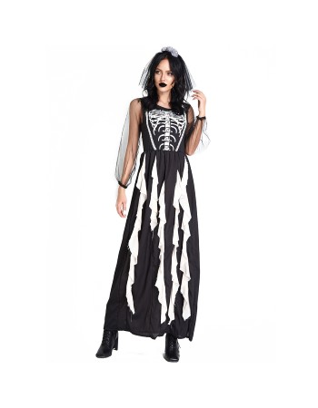 Mexican Necromancer makeup party Bride Skull Clothing M40250
