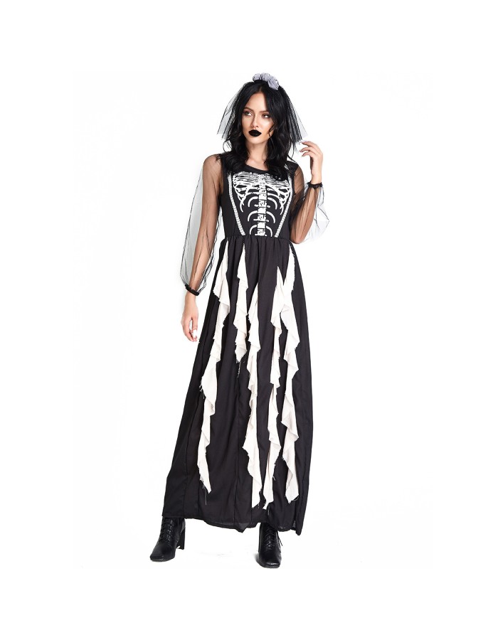 Mexican Necromancer makeup party Bride Skull Clothing M40250