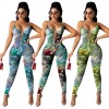 sleeveless bodycon halter top romper jumpsuit M30126