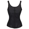 Air Hole Breathable Body Shapewear Women Sexy Black Vest Corset M1391