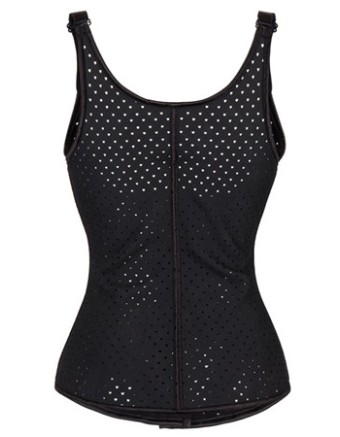 Air Hole Breathable Body Shapewear Women Sexy Black Vest Corset M1391