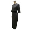 Semi-sleeved printed tight sexy high waist was thin ladies dress
