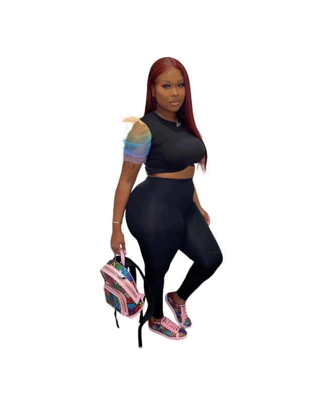 Two Piece Sweat Suit Plus Size Two Piece Pants Set Women Clothing M045