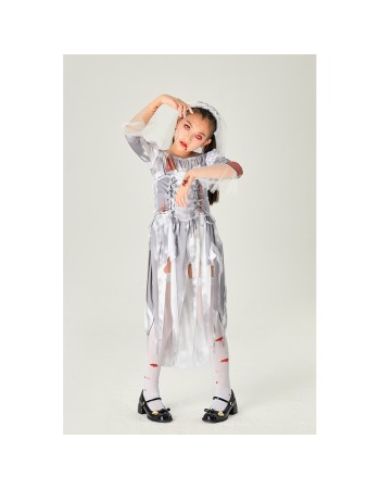 Ghost Child Costume Bride Gauze Halloween Girl Cosplay Vampire Dress SM032A