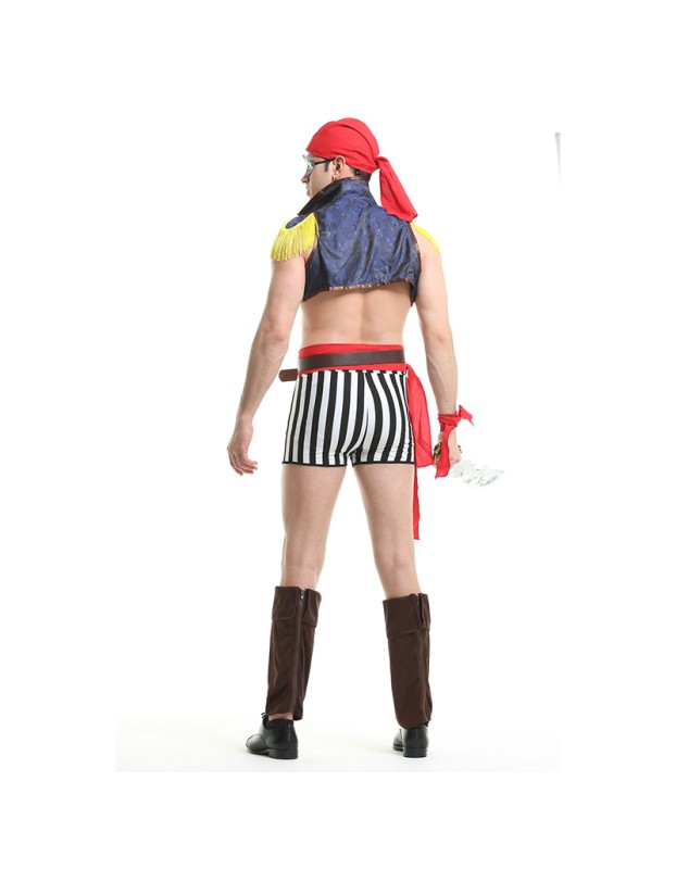 Men Game Party Cosplay Sexy Pirate Costume Club Fun Uniform Costume XY82218