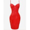 S-6XL Women Sexy PVC Leather Bodycon Dresses M7302
