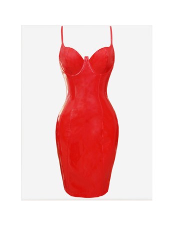 S-6XL Women Sexy PVC Leather Bodycon Dresses M7302