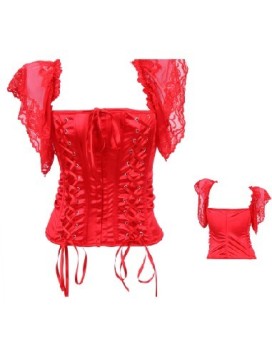red corset with lace shoulder m1945C