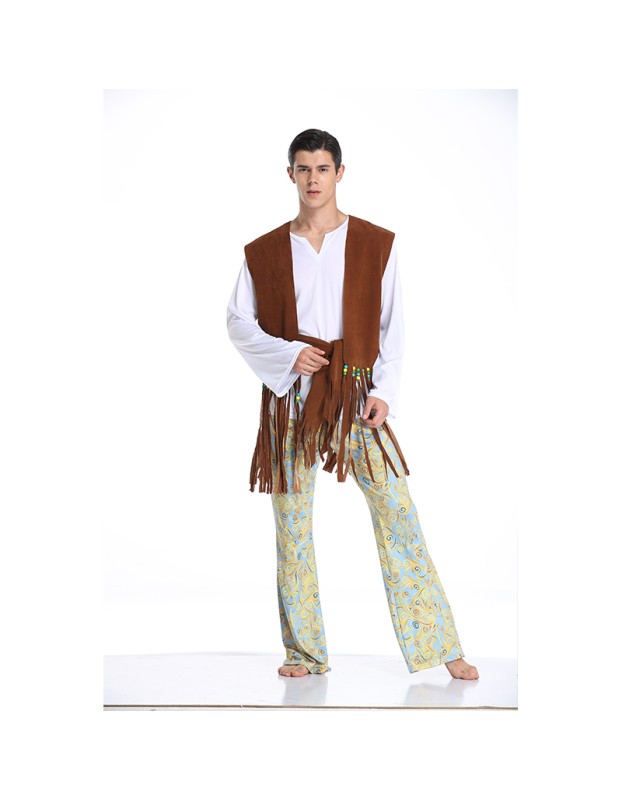 Indian Adult Couple Costume Tribe Princess Hip Hop Fringe Cosplay SM3348
