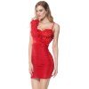 Red Elastic Bandage Mini Dress Sexy Party Wear S424465