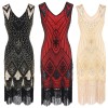 Vintage Sequin Tassel Dress Sexy M30380