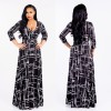 Hot Sale Long Printed Lady Dresses Casual Maxi Dress Women M8193