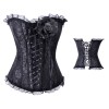 Lady satin embroidered lace corset M1589