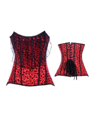 sexy red lace corset m1955