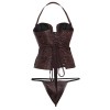 Halter Brown Steampunk Corset m1410