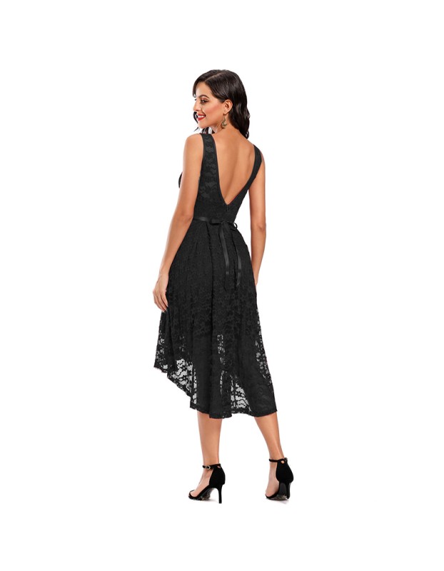 Elegant Sexy Club Sleeveless Lace Women Floral Night Dresses CD604