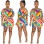 High Quality Women's Colorful Printed One Shoulder Loose Jumpsuit 9415
