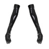 Wholesale Long Mittens Women PVC Black Red Leather Gloves M6825