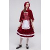 Classic Cosplay Little Red Riding Hood Princess Castle Queen Costume  YM8692