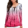 New two colors hot selling print long sleeve  t-shirt m88045